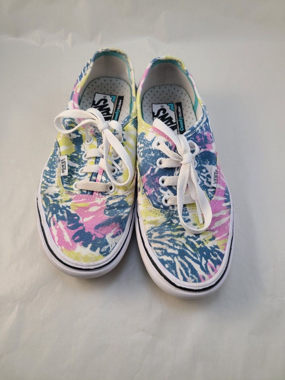 Vans ComfyCush Authentic "Tie-Dye Orchid" Canvas Low-Top Sneakers size 6.5